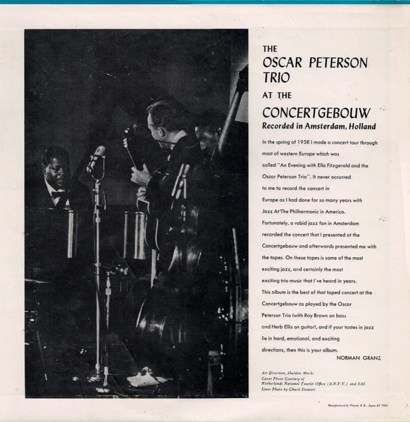 The Oscar Peterson Trio – At The Concertgebouw (VG+/VG+) – LP, JP 1979, No OBI - Image 3