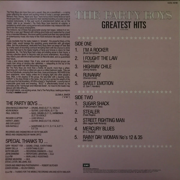 The Party Boys – Greatest Hits (Of Other People) (VG+/VG+) – LP, AU 1983 - Image 2