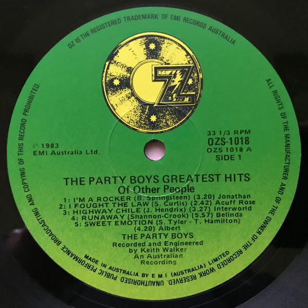 The Party Boys – Greatest Hits (Of Other People) (VG+/VG+) – LP, AU 1983 - Image 5