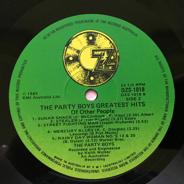 The Party Boys – Greatest Hits (Of Other People) (VG+/VG+) – LP, AU 1983 - Image 6