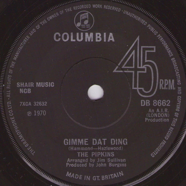 The Pipkins – Gimme Dat Ding (VG+/Generic) – 7", UK 1970