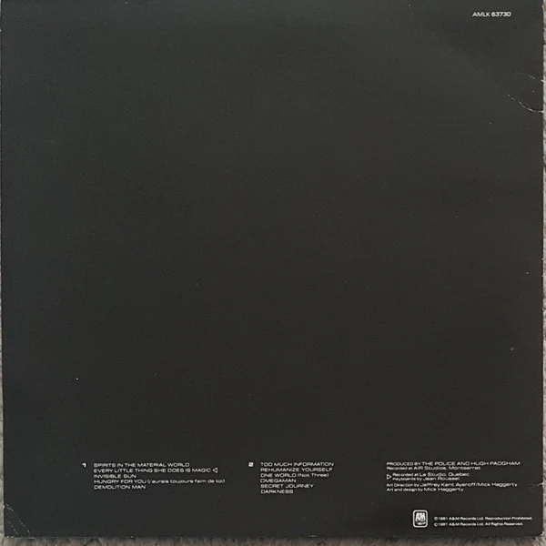 The Police – Ghost In The Machine (VG+/VG) – LP, UK 1981 - Image 2