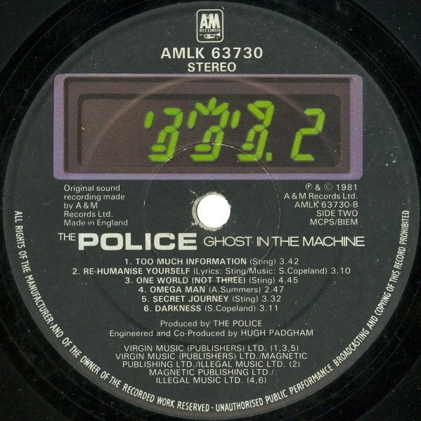 The Police – Ghost In The Machine (VG+/VG) – LP, UK 1981 - Image 6