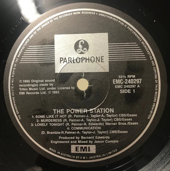 The Power Station – The Power Station (VG+/VG+) – LP, AU 1985 - Image 3