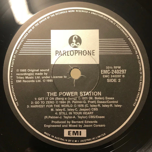 The Power Station – The Power Station (VG+/VG+) – LP, AU 1985 - Image 4