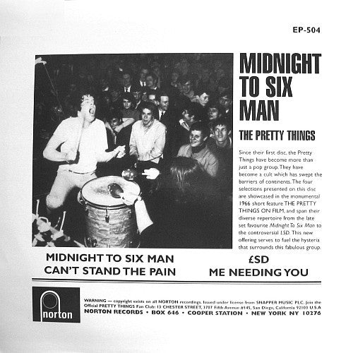 The Pretty Things – Midnight To Six Man (VG/VG+) – 7", US 1999 - Image 2