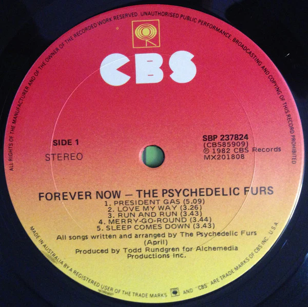 The Psychedelic Furs – Forever Now (VG+/VG+) – LP, AU 1982 - Image 3