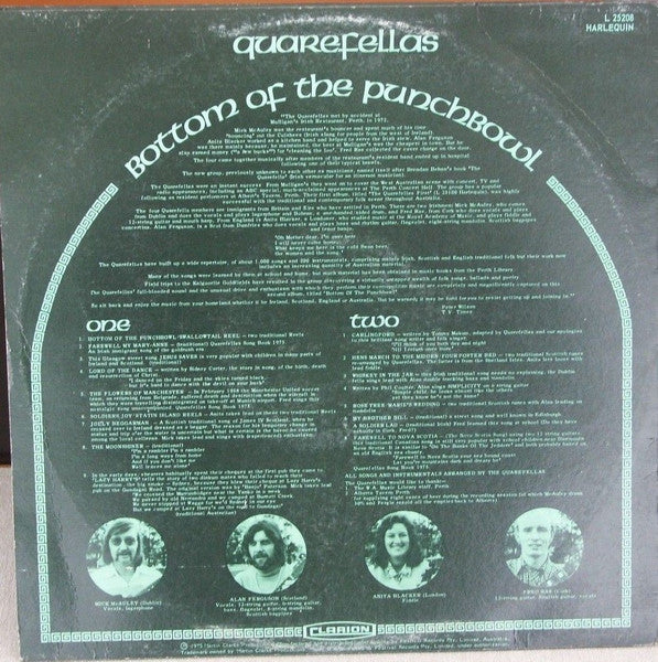 The Quarefellas – Bottom Of the Punchbowl (E/VG+) – LP, AU 1975 - Image 2