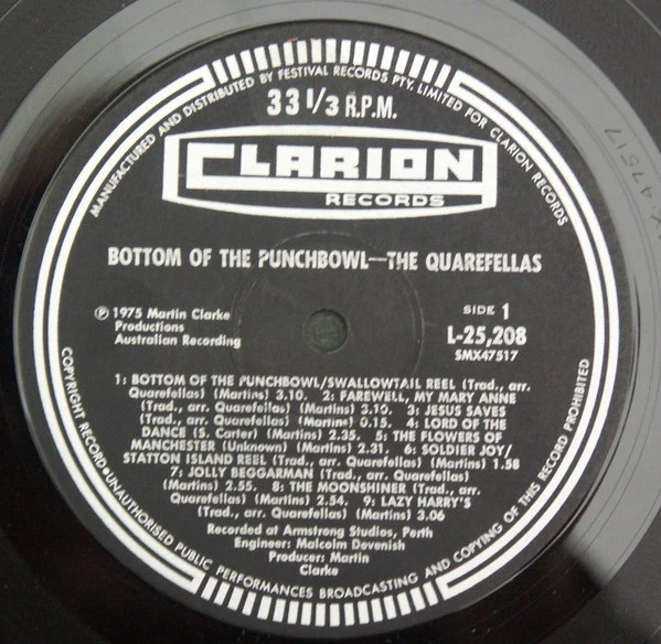 The Quarefellas – Bottom Of the Punchbowl (E/VG+) – LP, AU 1975 - Image 3