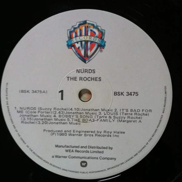 The Roches – Nurds (E/E) – LP, NZ 1980 - Image 3