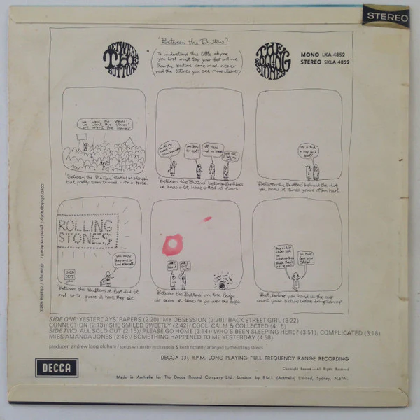 The Rolling Stones – Between The Buttons (VG/VG+) – LP, AU 1967 - Image 2