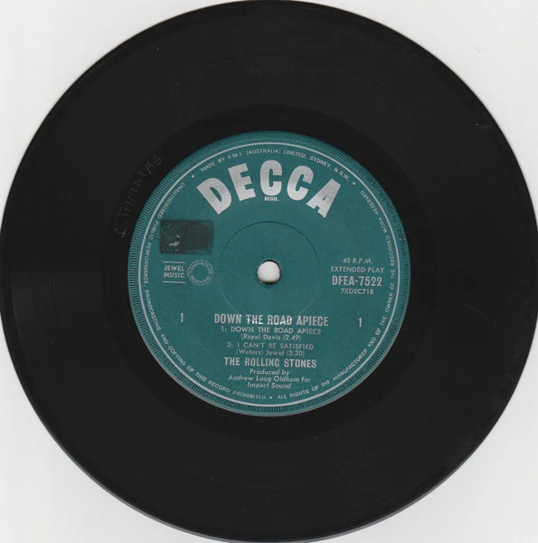The Rolling Stones – Down The Road A-Piece (VG/VG) – 7", AU 1965 - Image 3