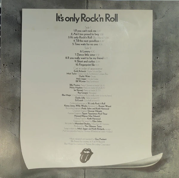 The Rolling Stones – It's Only Rock 'N Roll (VG/VG) – LP, AU 1979 - Image 3