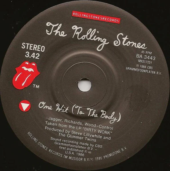 The Rolling Stones – One Hit (To The Body) (VG/Generic) – 7", AU 1986 - Image 3