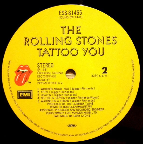 The Rolling Stones – Tattoo You (E/E) – LP, JP 1981, No OBI - Image 5