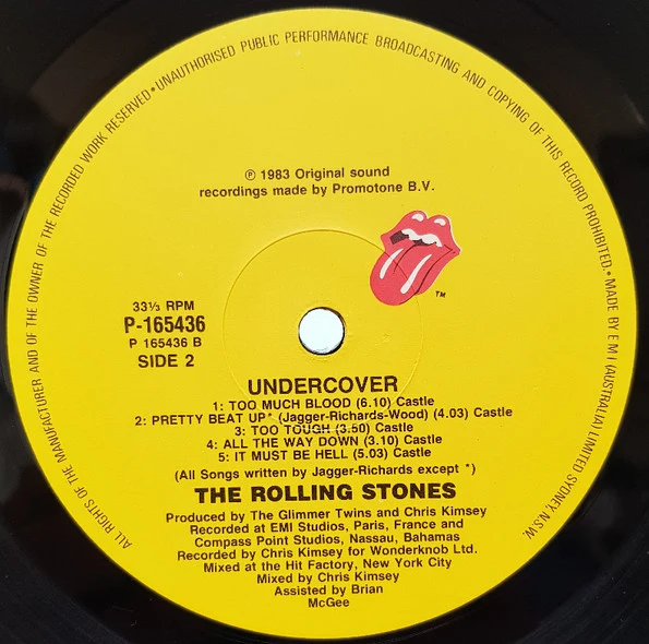 The Rolling Stones – Undercover (VG+/VG+) – LP, AU 1983 - Image 5