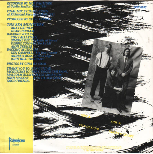 The Seamonsters – City Of Funk (VG+/VG+) – 7", AU 1985 - Image 2