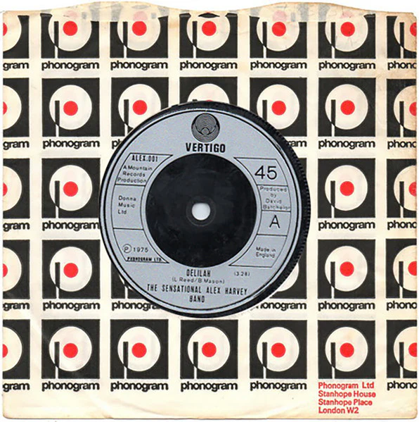 The Sensational Alex Harvey Band – Delilah (VG+/VG+) – 7", UK 1975 - Image 3