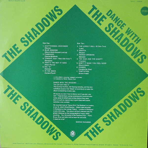 The Shadows – Dance With The Shadows (VG/VG) – LP, AU 1970 - Image 2