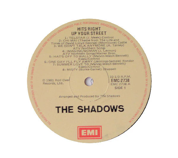 The Shadows – Hits Right Up Your Street (VG+/VG+) – LP, AU 1981 - Image 3