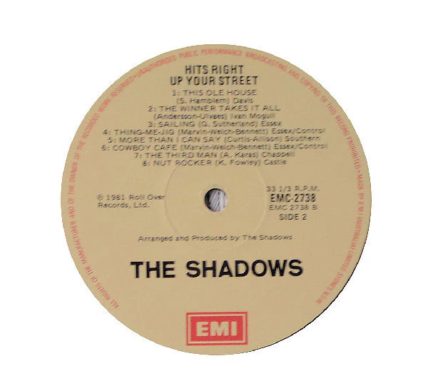 The Shadows – Hits Right Up Your Street (VG+/VG+) – LP, AU 1981 - Image 4
