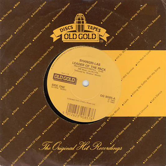 The Shangri-Las – Leader Of The Pack / Remember (Walkin' In The Sand) (VG+/Generic) – 7", UK
