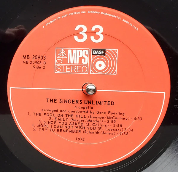 The Singers Unlimited – Try To Remember (VG/VG) – LP, US 1972 - Image 4