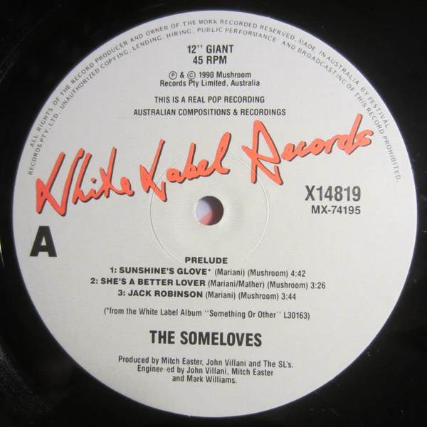 The Some Loves – Sunshine's Glove / Girl Soul (E/VG+) – 12", AU 1990 - Image 3
