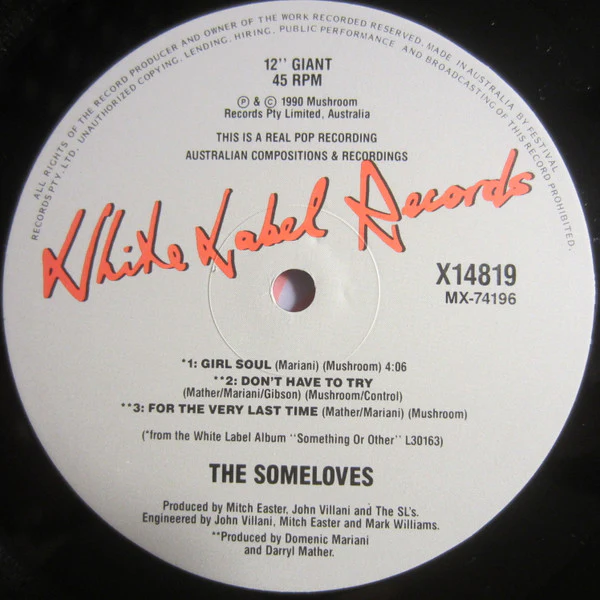 The Some Loves – Sunshine's Glove / Girl Soul (E/VG+) – 12", AU 1990 - Image 4