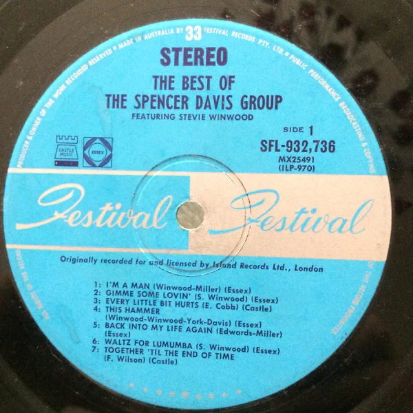 The Spencer Davis Group – The Best Of The Spencer Davis Group, Featuring Stevie Winwood (VG/VG+) – LP, AU 1967 - Image 3