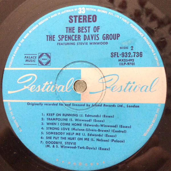 The Spencer Davis Group – The Best Of The Spencer Davis Group, Featuring Stevie Winwood (VG/VG+) – LP, AU 1967 - Image 4