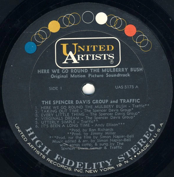 The Spencer Davis Group, Traffic – Here We Go 'Round The Mulberry Bush (Original Motion Picture Soundtrack) (VG+/VG+) – LP, US 1968 - Image 3