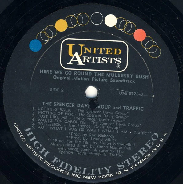 The Spencer Davis Group, Traffic – Here We Go 'Round The Mulberry Bush (Original Motion Picture Soundtrack) (VG+/VG+) – LP, US 1968 - Image 4