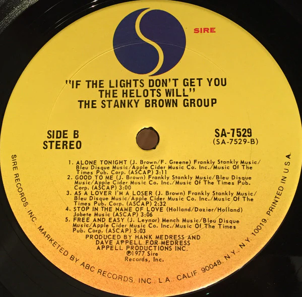 The Stanky Brown Group – If The Lights Don't Get You The Helots Will (VG+/VG+) – LP, US 1977 - Image 6