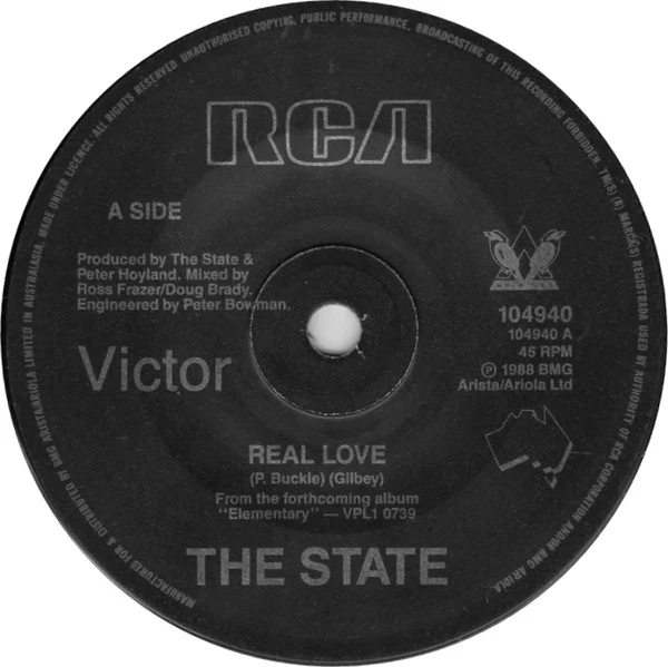 The State – Real Love (VG+/VG+) – 7", AU 1988 - Image 3