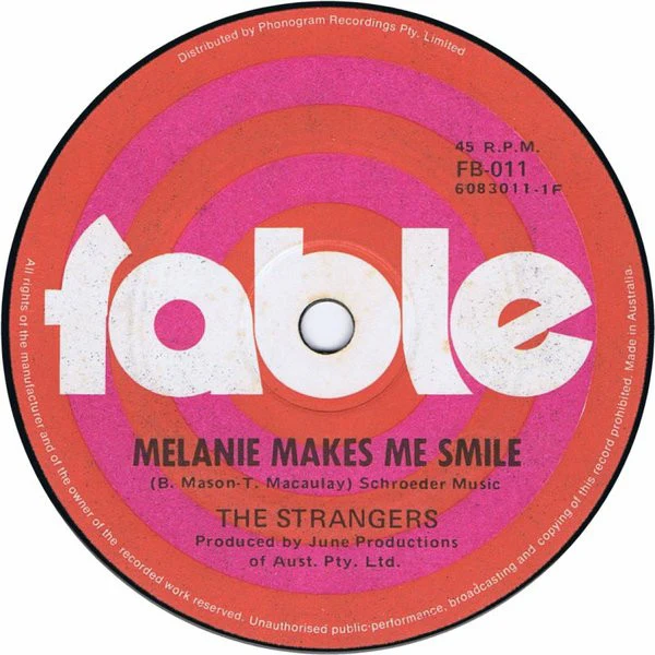 The Strangers – Melanie Makes Me Smile (E/Generic) – 7", AU 1970