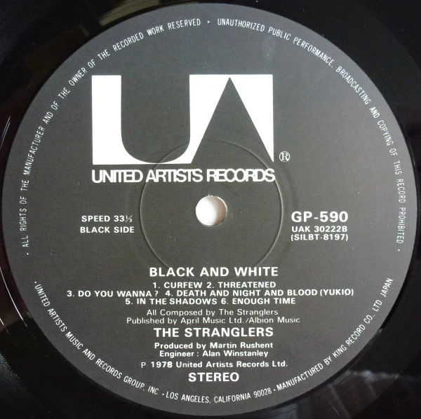 The Stranglers – Black And White (VG+/VG+) – LP, JP 1978, No OBI - Image 10