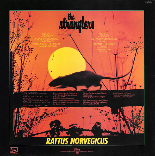 The Stranglers – Stranglers IV (Rattus Norvegicus) (VG/VG) – LP, UK 1982 - Image 2