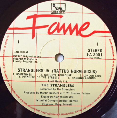 The Stranglers – Stranglers IV (Rattus Norvegicus) (VG/VG) – LP, UK 1982 - Image 3