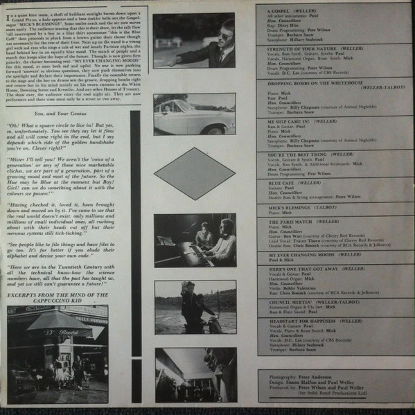 The Style Council – Café Bleu (VG+/VG+) – LP, NZ 1984 - Image 6