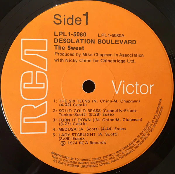 The Sweet – Desolation Boulevard (VG/VG+) – LP, AU 1975 - Image 5