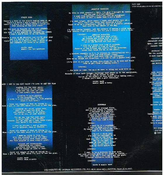 The Tin Syndrome – The Tin Syndrome (VG+/VG+) – 12", NZ 1983 - Image 2