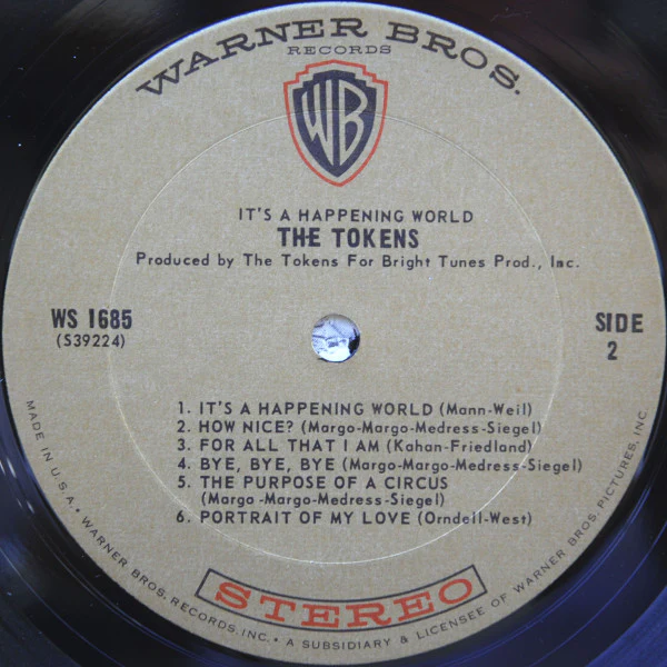 The Tokens – It's A Happening World (VG/VG+) – LP, US 1967 - Image 4