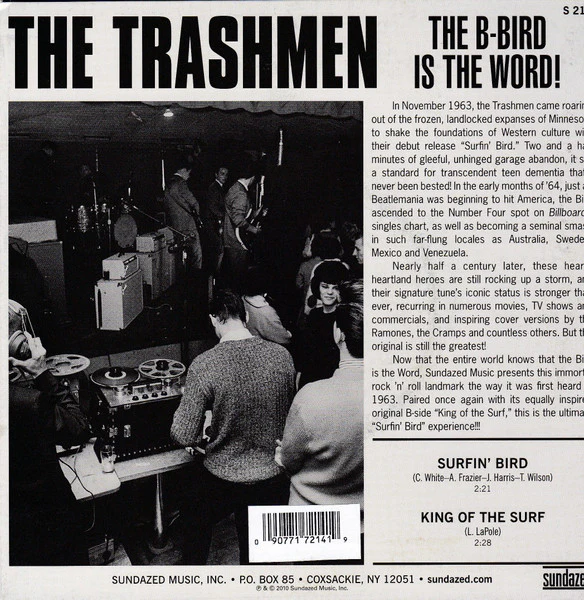 The Trashmen – Surfin' Bird (VG+/E) – 7", US 2010 - Image 2