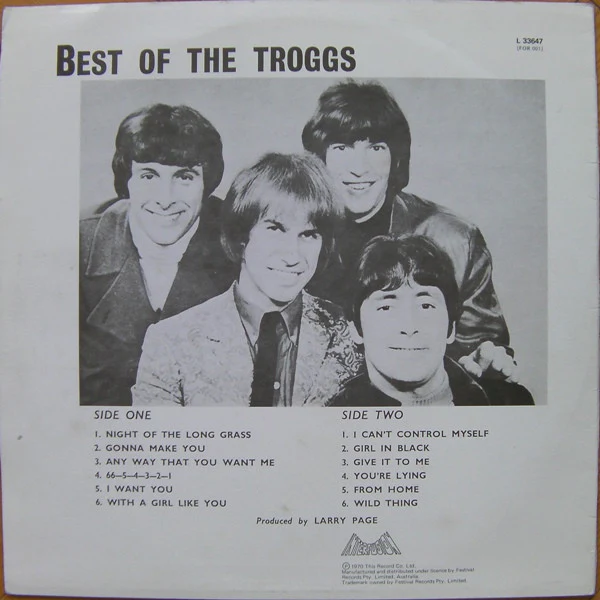 The Troggs – Best Of The Troggs (E/VG+) – LP, AU 1979 - Image 2