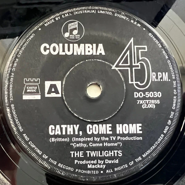 The Twilights – Cathy, Come Home / The Way They Play (VG+/Generic) – 7", AU 1967