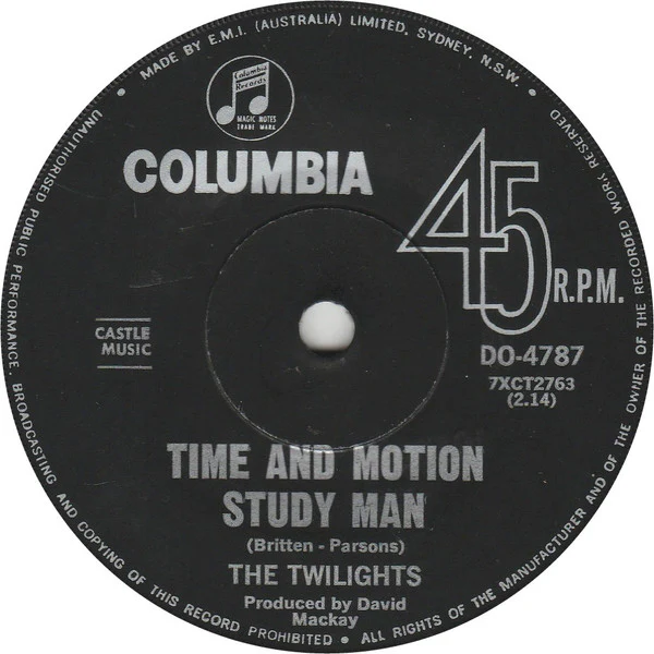 The Twilights – Young Girl / Time And Motion Study Man (VG+/Generic) – 7", AU 1967 - Image 2