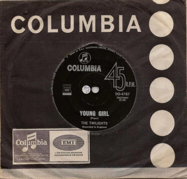 The Twilights – Young Girl / Time And Motion Study Man (VG+/Generic) – 7", AU 1967 - Image 4
