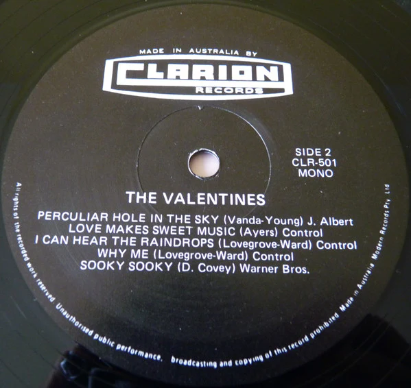 The Valentines – The Valentines (VG+/VG+) – LP, AU 1987 - Image 5