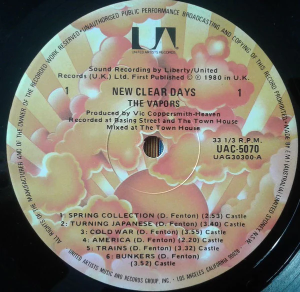 The Vapors – New Clear Days (VG+/VG+) – LP, AU 1980 - Image 5
